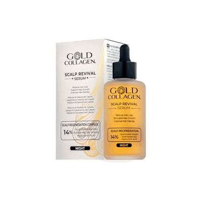 GOLD COLLAGEN Scalp Revival – Sérum capillaire avec acide hyaluronique, kératine et extraits naturels pour la santé du cuir chevelu et la croissance des cheveux – Sérum pour cheveux abîmés et fragiles GOLD COLLAGEN Scalp Revival – Sérum capillaire avec acide hyaluronique, kératine et extraits naturels pour la santé du cuir chevelu et la croissance des cheveux – Sérum pour cheveux abîmés et fragiles