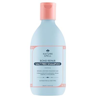 Nature Spell Bond Repair Shampooing réparateur pour cheveux abîmés enrichi en arginine, kératine et acide hyaluronique, végétalien, 300 ml Nature Spell Bond Repair Shampooing réparateur pour cheveux abîmés enrichi en arginine, kératine et acide hyaluronique, végétalien, 300 ml
