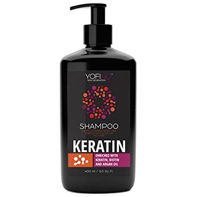 YOFING NEW GENERATION Keratin Shampooing Sans Sel Avec Minéraux Mer Morte à Huile Argan Protège et Répare Les Cheveux Abîmés ou Secs Sans Sulfatee YOFING NEW GENERATION Keratin Shampooing Sans Sel Avec Minéraux Mer Morte à Huile Argan Protège et Répare Les Cheveux Abîmés ou Secs Sans Sulfatee