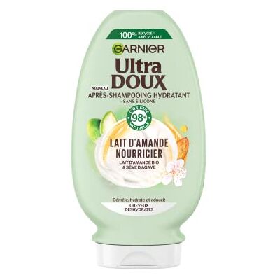 Garnier Ultra Doux Après-Shampoing au lait d'amande nourricier 230ml pour cheveux secs ou déshydratés Garnier Ultra Doux Après-Shampoing au lait d'amande nourricier 230ml pour cheveux secs ou déshydratés