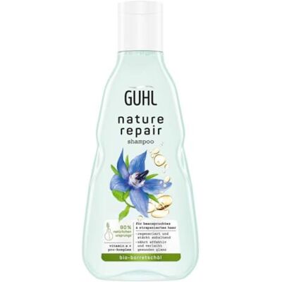 Guhl Lot de 4 shampoings Nature Repair Avec huile de borrache bio 250 ml Guhl Lot de 4 shampoings Nature Repair Avec huile de borrache bio 250 ml