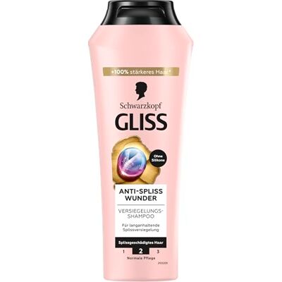 Gliss Kur Gliss Shampooing anti-pliss Miracle (250 ml) Shampooing répare les fibres capillaires endommagées Shampooing nourrissant renforce les cheveux et nettoie en douceur Gliss Kur Gliss Shampooing anti-pliss Miracle (250 ml) Shampooing répare les fibres capillaires endommagées Shampooing nourrissant renforce les cheveux et nettoie en douceur