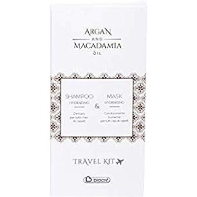 Biacre biacrè Argan and Macadamia Travel Kit de shampoing hydratant 100 ml et masque hydratant 100 ml 200 ml Biacre biacrè Argan and Macadamia Travel Kit de shampoing hydratant 100 ml et masque hydratant 100 ml 200 ml