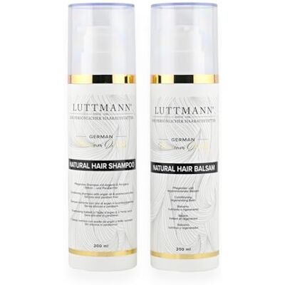 LUTTMANN Naturel Shampooing + Baume pour cheveux Naturels 200 ml – Soin Intensif pour Perruques et Extensions LUTTMANN Naturel Shampooing + Baume pour cheveux Naturels 200 ml – Soin Intensif pour Perruques et Extensions