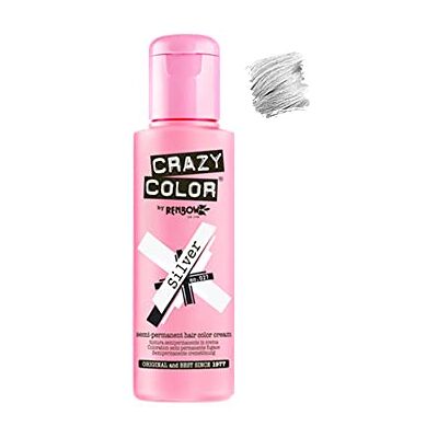 Renbow - Crazy Color Silver 027 - Argent - Hair color dye Renbow - Crazy Color Silver 027 - Argent - Hair color dye