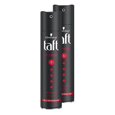 TAFT Spray coiffant Power Tenue Degré 5 (250 ml), le spray coiffant offre jusqu'à 72 h de maintien, renforce les cheveux de la racine aux pointes, 2 x 250 ml TAFT Spray coiffant Power Tenue Degré 5 (250 ml), le spray coiffant offre jusqu'à 72 h de maintien, renforce les cheveux de la racine aux pointes, 2 x 250 ml