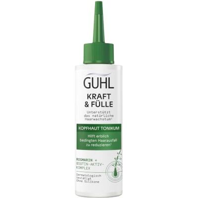 Guhl Force & Fülle Tonique pour cuir chevelu – Volume : 125 ml – Favorise la croissance naturelle des cheveux avec une utilisation régulière – Sans silicone Guhl Force & Fülle Tonique pour cuir chevelu – Volume : 125 ml – Favorise la croissance naturelle des cheveux avec une utilisation régulière – Sans silicone