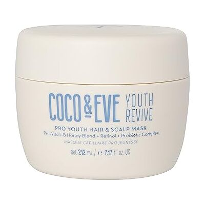 Coco & Eve Masque pour Cheveux et Cuir Chevelu Pro Youth. Masque Anti-Âge. Force, Brillance et Volume. Régule les Pellicules. Miel, Rétinol et Probiotiques. (212 ml) Coco & Eve Masque pour Cheveux et Cuir Chevelu Pro Youth. Masque Anti-Âge. Force, Brillance et Volume. Régule les Pellicules. Miel, Rétinol et Probiotiques. (212 ml)