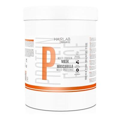 SALERM Masque pour cheveux abîmés Multi-protéines Hair Lab 1 000 ml Reconstitue le manque de kératine naturelle Corps à la crinière Fortifie et répare les cheveux Sans parabènes SALERM Masque pour cheveux abîmés Multi-protéines Hair Lab 1 000 ml Reconstitue le manque de kératine naturelle Corps à la crinière Fortifie et répare les cheveux Sans parabènes