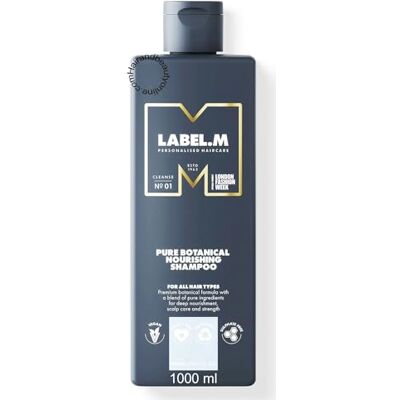 label.m Botanical Nourishing Shampoo - Végétalien, 1000ml, Tous types de cheveux label.m Botanical Nourishing Shampoo - Végétalien, 1000ml, Tous types de cheveux