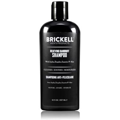 Brickell Men's Products Shampooing anti-pelliculaire Brickell pour hommes, naturel et biologique, apaise et élimine les pellicules avec Ziziphus Joazeiro, huile d'aloès et de jojoba (236 ml) Brickell Men's Products Shampooing anti-pelliculaire Brickell pour hommes, naturel et biologique, apaise et élimine les pellicules avec Ziziphus Joazeiro, huile d'aloès et de jojoba (236 ml)
