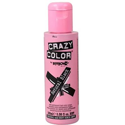 Crazy Color Coloration Semi-permanente 032 Natural Black Renbow Flacon Crazy Color Coloration Semi-permanente 032 Natural Black Renbow Flacon