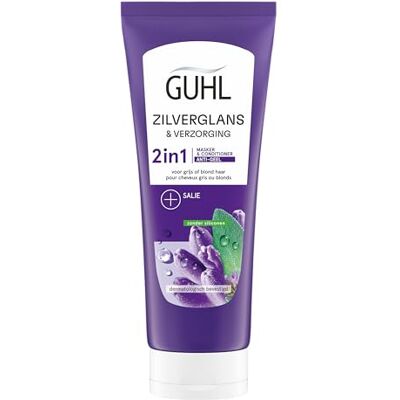 Guhl Masque anti-jaunissement et éclat argenté avec sauge violette et huile Pour cheveux gris ou blonds 200 Millilitres Guhl Masque anti-jaunissement et éclat argenté avec sauge violette et huile Pour cheveux gris ou blonds 200 Millilitres