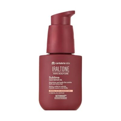 Cantabria Labs Iraltone Sublime Hair Oil 50 ml Huile Capillaire enrichie d'un complexe d'huiles végétales Scelle les pointes ouvertes et apporte de la brillance Cantabria Labs Iraltone Sublime Hair Oil 50 ml Huile Capillaire enrichie d'un complexe d'huiles végétales Scelle les pointes ouvertes et apporte de la brillance