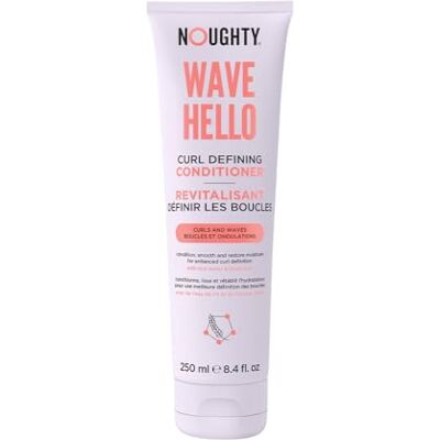 Noughty 97% Natural Wave Hello Curl Defining Conditioner, 97% Natural Sulfat Vegan Haircare, Formule riche en vitamines pour cheveux bouclés et ondulés, avec varech et huile d’avocat 250ml Noughty 97% Natural Wave Hello Curl Defining Conditioner, 97% Natural Sulfat Vegan Haircare, Formule riche en vitamines pour cheveux bouclés et ondulés, avec varech et huile d’avocat 250ml