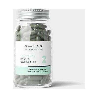 D-LAB NUTRICOSMETICS D-LAB Complexe Hydra Capillaire Cure 3 mois Vitamines, Huiles et Actifs Végétaux Répare Cheveux Secs et Abîmés, Stimule la Pousse et Redonne Brillance Fabriqué en France D-LAB NUTRICOSMETICS D-LAB Complexe Hydra Capillaire Cure 3 mois Vitamines, Huiles et Actifs Végétaux Répare Cheveux Secs et Abîmés, Stimule la Pousse et Redonne Brillance Fabriqué en France