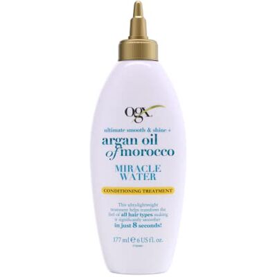 OGX Huile d'argan du Maroc Ultimate Smooth and Shine Miracle Traitement pour cheveux abîmés 177 ml OGX Huile d'argan du Maroc Ultimate Smooth and Shine Miracle Traitement pour cheveux abîmés 177 ml