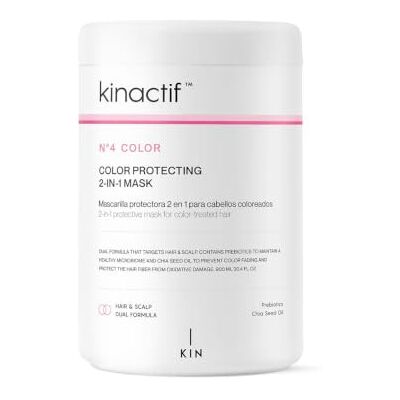 KIN actif N°4 Color Color Protecting 2-in-1 Mask 900 ml Traitement protecteur et nourrissant pour cheveux colorés KIN actif N°4 Color Color Protecting 2-in-1 Mask 900 ml Traitement protecteur et nourrissant pour cheveux colorés