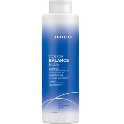 Joico Shampoing Color Balance Blue Neutralizes Brassy Tones Protège les cheveux colorés Avec extrait de kératine et de thé vert Joico Shampoing Color Balance Blue Neutralizes Brassy Tones Protège les cheveux colorés Avec extrait de kératine et de thé vert