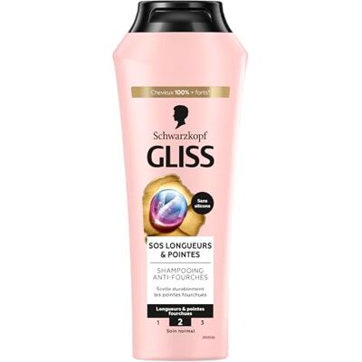 Gliss Schwarzkopf Shampoing SOS Longueur & Pointes Anti-fourches Répare & Renforce la Fibre des Cheveux Pour Longueurs et Pointes Fourchues 91% d'Ingrédients d'Origine Naturelle 250 ml Gliss Schwarzkopf Shampoing SOS Longueur & Pointes Anti-fourches Répare & Renforce la Fibre des Cheveux Pour Longueurs et Pointes Fourchues 91% d'Ingrédients d'Origine Naturelle 250 ml