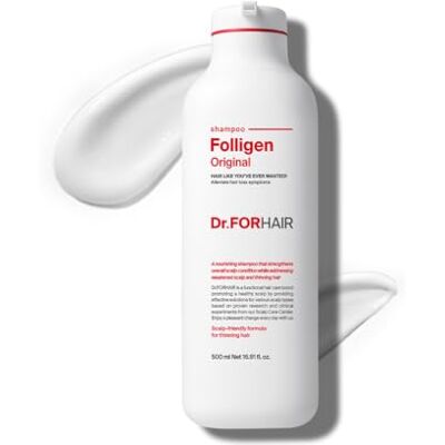 Dr.ForHair Folligen Shampooing Soin capillaire coréen Shampooing clarifiant et antipelliculaire Pour épaissir les cheveux et paraître plus volumineux, 500 ml Dr.ForHair Folligen Shampooing Soin capillaire coréen Shampooing clarifiant et antipelliculaire Pour épaissir les cheveux et paraître plus volumineux, 500 ml