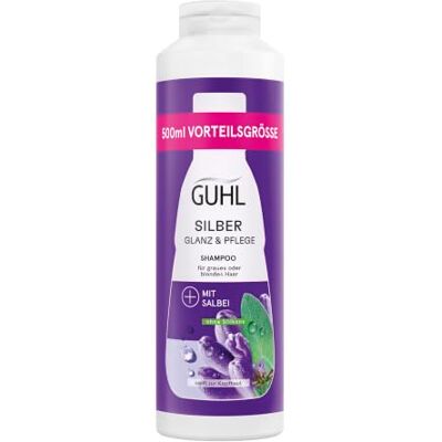 Guhl Silberglanz & Soin Shampooing – Contenu : 500 ml – Taille avantageuse – Anti-jaunissement – Pour cheveux blonds et gris – Nourrissant Guhl Silberglanz & Soin Shampooing – Contenu : 500 ml – Taille avantageuse – Anti-jaunissement – Pour cheveux blonds et gris – Nourrissant