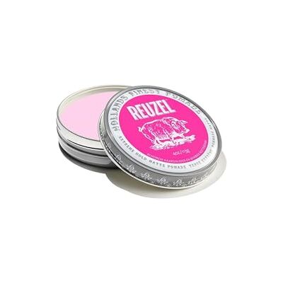 REUZEL Pink Extreme Hold Pommade mate Tenue longue durée toute la journée Coiffage hydrosoluble Sans brillance ni flake Facile à laver Pour tous les styles de cheveux 113 g REUZEL Pink Extreme Hold Pommade mate Tenue longue durée toute la journée Coiffage hydrosoluble Sans brillance ni flake Facile à laver Pour tous les styles de cheveux 113 g