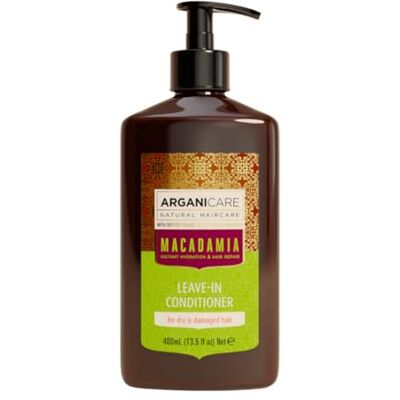 Arganicare Gamme Macadamia SOIN RÉPARATEUR SANS RINÇAGE A l'huile de Macadamia Bio Maniabilité & Elasticité Ultra Hydratante Cheveux Secs & Abimés 400 mL Arganicare Gamme Macadamia SOIN RÉPARATEUR SANS RINÇAGE A l'huile de Macadamia Bio Maniabilité & Elasticité Ultra Hydratante Cheveux Secs & Abimés 400 mL