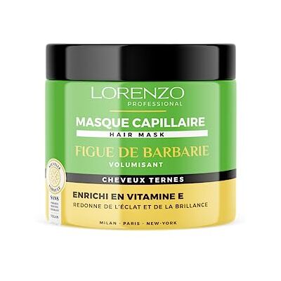 LORENZO PROFESSIONAL Masque Capillaire à l'Huile de Figue de Barbarie (Cheveux Ternes) 500 ml LORENZO PROFESSIONAL Masque Capillaire à l'Huile de Figue de Barbarie (Cheveux Ternes) 500 ml
