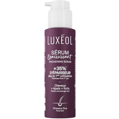 Luxéol Sérum Épaississant Sans Rinçage +35% D'Épaisseur Dès la 1ère Utilisation* Efficacité Prouvée à l'Algue Rouge, Protéine de Riz & Acide Hyaluronique Fabriqué en France 100 ml Luxéol Sérum Épaississant Sans Rinçage +35% D'Épaisseur Dès la 1ère Utilisation* Efficacité Prouvée à l'Algue Rouge, Protéine de Riz & Acide Hyaluronique Fabriqué en France 100 ml