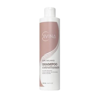 DIVINA BLK Shampooing Restructurant pour cheveux ondulés, bouclés, super-bouclés, afro Curl Balance, traitement régénérant de (250ml) DIVINA BLK Shampooing Restructurant pour cheveux ondulés, bouclés, super-bouclés, afro Curl Balance, traitement régénérant de (250ml)
