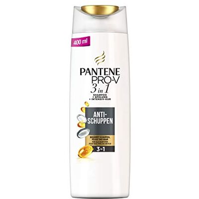 Pantene Pro-V Shampooing anti-pelliculaire 3 en 1 + après-shampoing + soin intensif, formule Pro-V + antioxydants, pour tous les types de cheveux, 400 ml Pantene Pro-V Shampooing anti-pelliculaire 3 en 1 + après-shampoing + soin intensif, formule Pro-V + antioxydants, pour tous les types de cheveux, 400 ml