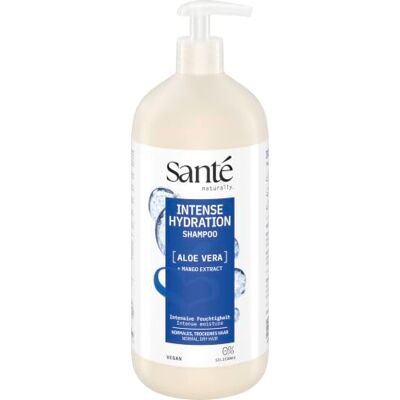 Sante Naturkosmetik Shampooing hydratant intense 950 ml Avec aloe vera et extrait de mangue Shampooing pour cheveux secs Sans sulfate et végétalien Testé dermatologiquement Sante Naturkosmetik Shampooing hydratant intense 950 ml Avec aloe vera et extrait de mangue Shampooing pour cheveux secs Sans sulfate et végétalien Testé dermatologiquement
