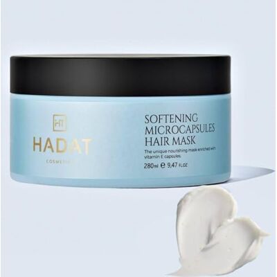 HADAT Cosmetics Masque capillaire adoucissant avec microcapsules de vitamine E et huile de crambe Protection UV et brillance, traitement nourrissant et réparateur pour cheveux secs et cassants HADAT Cosmetics Masque capillaire adoucissant avec microcapsules de vitamine E et huile de crambe Protection UV et brillance, traitement nourrissant et réparateur pour cheveux secs et cassants