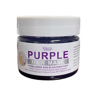 OMY IRIS Masque capillaire violet de 60 ml Après-shampoing profond et tonifiant pour cheveux blonds et cuivrés Conditionnement hydratant pour homme et femme décoloré Traitement réparateur hydratant et OMY IRIS Masque capillaire violet de 60 ml Après-shampoing profond et tonifiant pour cheveux blonds et cuivrés Conditionnement hydratant pour homme et femme décoloré Traitement réparateur hydratant et