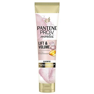 Pantene Pro-V Miracles Lift & Volume Après-shampoing sans silicone, avec biotine et eau de rose, 160 ml, pour la beauté et les soins capillaires, pour des cheveux longs et épais Pantene Pro-V Miracles Lift & Volume Après-shampoing sans silicone, avec biotine et eau de rose, 160 ml, pour la beauté et les soins capillaires, pour des cheveux longs et épais