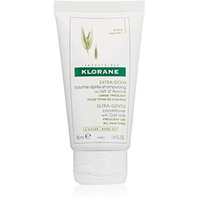 Klorane Rinçage extra delicato lait entier en verre de sécurité à l'avoine 50 ml Klorane Rinçage extra delicato lait entier en verre de sécurité à l'avoine 50 ml
