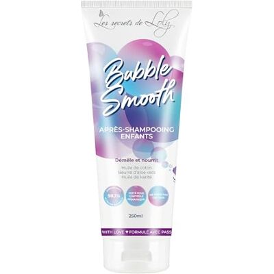 LES SECRETS DE LOLY – Bubble Smooth – Après-shampooing enfant démêlant Nourrit & définit les boucles – Cheveux bouclés, frisés et crépus (enfants) – +98% d'origine naturelle – 250 ml LES SECRETS DE LOLY – Bubble Smooth – Après-shampooing enfant démêlant Nourrit & définit les boucles – Cheveux bouclés, frisés et crépus (enfants) – +98% d'origine naturelle – 250 ml