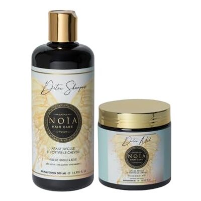 NOIA PARIS NOÏA HAIR – Coffret Duo Professionnel DETOX – Shampoing 500ml + Masque 500ml – Purifiant & Anti-Pelliculaire – Rééquilibrant Cuir Chevelu – Cheveux Gras ou à Pellicules NOIA PARIS NOÏA HAIR – Coffret Duo Professionnel DETOX – Shampoing 500ml + Masque 500ml – Purifiant & Anti-Pelliculaire – Rééquilibrant Cuir Chevelu – Cheveux Gras ou à Pellicules