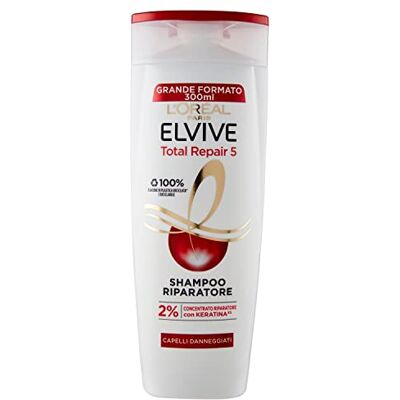 L'Oreal Paris Elvive L'Oréal Paris Shampooing Elvive Total Repair 5 pour cheveux abîmés, 300 ml L'Oreal Paris Elvive L'Oréal Paris Shampooing Elvive Total Repair 5 pour cheveux abîmés, 300 ml