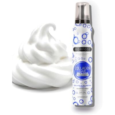 MORFOSE Collagen Creamy Hair Mousse 200 ml – Mousse capillaire avec collagène et protéines de soie – Hydratation, brillance et élasticité pour cheveux secs et abîmés MORFOSE Collagen Creamy Hair Mousse 200 ml – Mousse capillaire avec collagène et protéines de soie – Hydratation, brillance et élasticité pour cheveux secs et abîmés