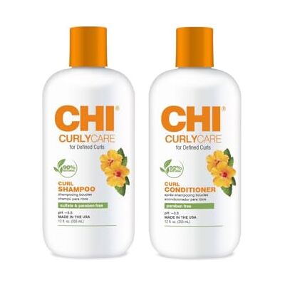 Mprofessional CHI CURLYCARE Kit shampoing et après-shampoing bouclés – 355 ml chacun – Soin intensif et définition pour cheveux bouclés, hydratant, sans parabène Mprofessional CHI CURLYCARE Kit shampoing et après-shampoing bouclés – 355 ml chacun – Soin intensif et définition pour cheveux bouclés, hydratant, sans parabène