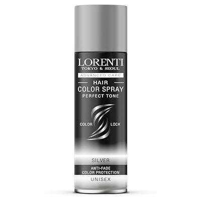 LORENTI TOKYO & SEOUL Color Hair Spray de couleur argentée 150 ml Pour déguisement et maquillage Pour carnaval, Halloween et fête à thème Lavable Color Hair Spray LORENTI TOKYO & SEOUL Color Hair Spray de couleur argentée 150 ml Pour déguisement et maquillage Pour carnaval, Halloween et fête à thème Lavable Color Hair Spray