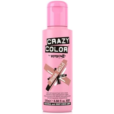 Crazy Color 4 x Renbow Semi-Permanent Hair Colour Cream Dye Box Of Four-Rose Gold 490 Gr Crazy Color 4 x Renbow Semi-Permanent Hair Colour Cream Dye Box Of Four-Rose Gold 490 Gr