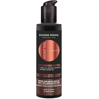 EUGENE PERMA Eugène Perma Professionnel Huile Keratin Frizz Control ESSENTIEL Accélère le séchage des cheveux bouclés et contrôle les ondulations Cheveux épais, bouclés, rebelles Flacon 200 ml EUGENE PERMA Eugène Perma Professionnel Huile Keratin Frizz Control ESSENTIEL Accélère le séchage des cheveux bouclés et contrôle les ondulations Cheveux épais, bouclés, rebelles Flacon 200 ml