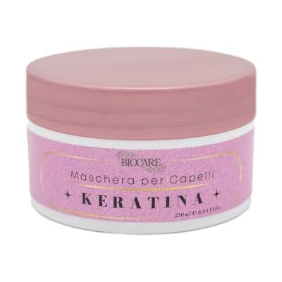 BIOCARE MASQUE CAPILLAIRE KERATINA Action restructurante et disciplinante Pour les cheveux rêches, abîmés et frisés Maintient une chevelure riche et pleine 250 ml Made in Italy BIOCARE MASQUE CAPILLAIRE KERATINA Action restructurante et disciplinante Pour les cheveux rêches, abîmés et frisés Maintient une chevelure riche et pleine 250 ml Made in Italy