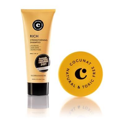 COCUNAT Kit Nutrition Cheveux Secs Shampooing Renforçant RICH + Masque Ultra-Nourrissant BOOMBASTIC Nettoie, Hydrate, Nourrit, Définit et Élimine les Frisottis Sans Silicone ni Sulfate COCUNAT Kit Nutrition Cheveux Secs Shampooing Renforçant RICH + Masque Ultra-Nourrissant BOOMBASTIC Nettoie, Hydrate, Nourrit, Définit et Élimine les Frisottis Sans Silicone ni Sulfate