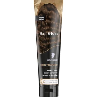 Schwarzkopf Coloration Hair Gloss Soin Brillance Raviveur de couleur Démêle instantanément Coloration Temporaire Huile de Coco Nourissante Châtain Chocolat 150ml Schwarzkopf Coloration Hair Gloss Soin Brillance Raviveur de couleur Démêle instantanément Coloration Temporaire Huile de Coco Nourissante Châtain Chocolat 150ml