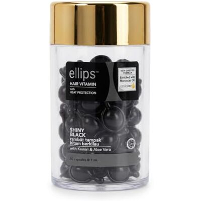 ALIBOOSTER Ellips Sérum Capillaire Vitamine pour Cheveux Noirs Brillants Protection Thermique Huile d'Argan, Kémiri et Aloe Vera 50 gélules x 1 ml ALIBOOSTER Ellips Sérum Capillaire Vitamine pour Cheveux Noirs Brillants Protection Thermique Huile d'Argan, Kémiri et Aloe Vera 50 gélules x 1 ml