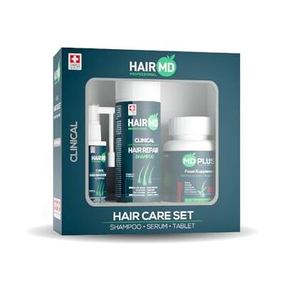HairMD Traitement de Réparation Post-Transplant – Soin Multivitaminé pour Cheveux – Shampoing et Sérum de Réparation avec Biotine, Keratine, Collagène HairMD Traitement de Réparation Post-Transplant – Soin Multivitaminé pour Cheveux – Shampoing et Sérum de Réparation avec Biotine, Keratine, Collagène